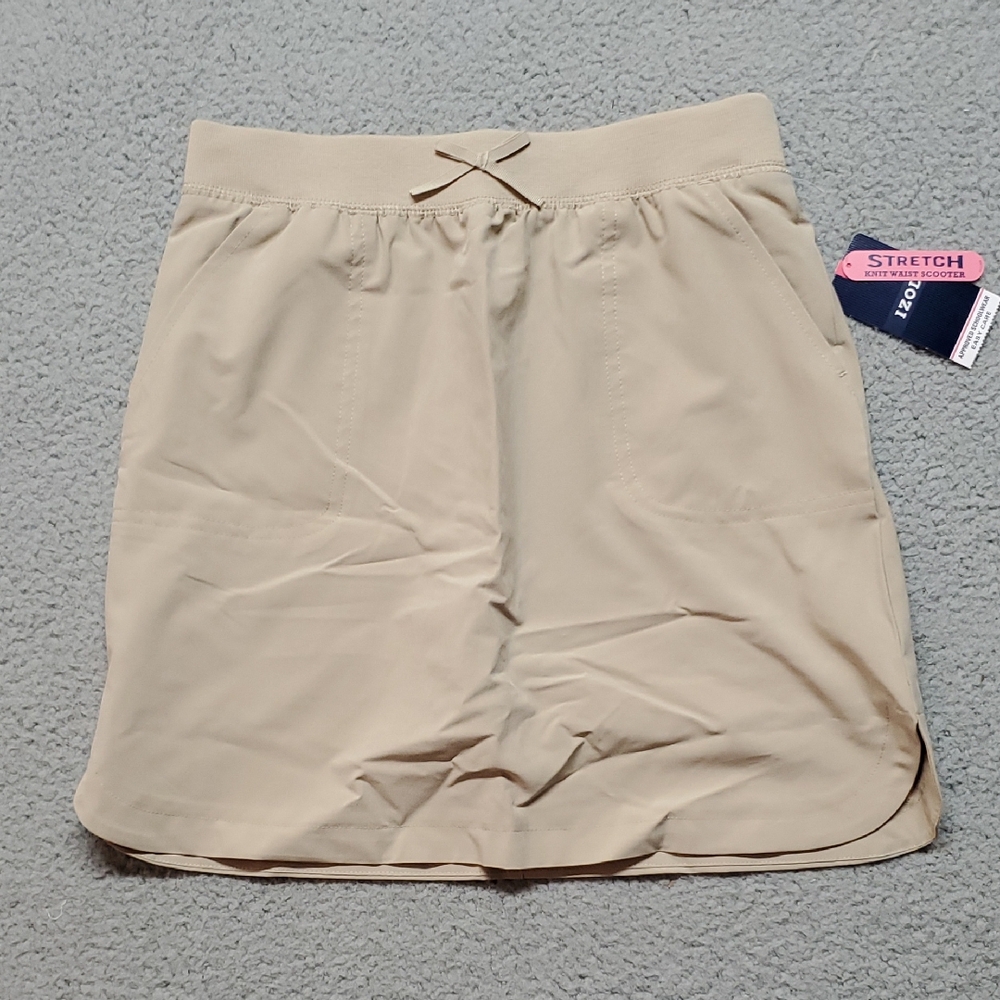 Izod Girls Beige Schoolwear Skort with Stretch Waist Tag Size 12